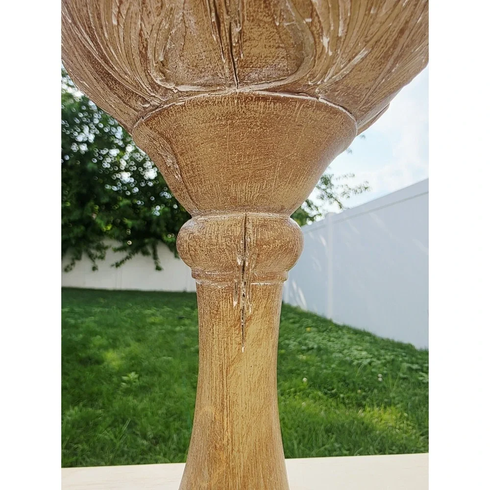 Wooden Finial Decorative Accent Distressed Table Accent Home Decor 14